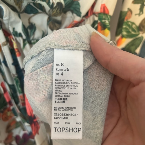 EUC Topshop Tropical Lace up Romper size 4 - Picture 5 of 5